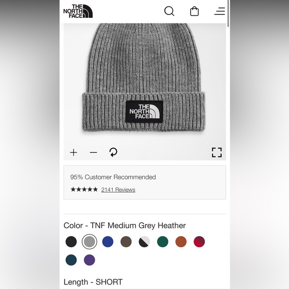 The North Face Logo Box Cuffed Beanie - Picture 8 of 9